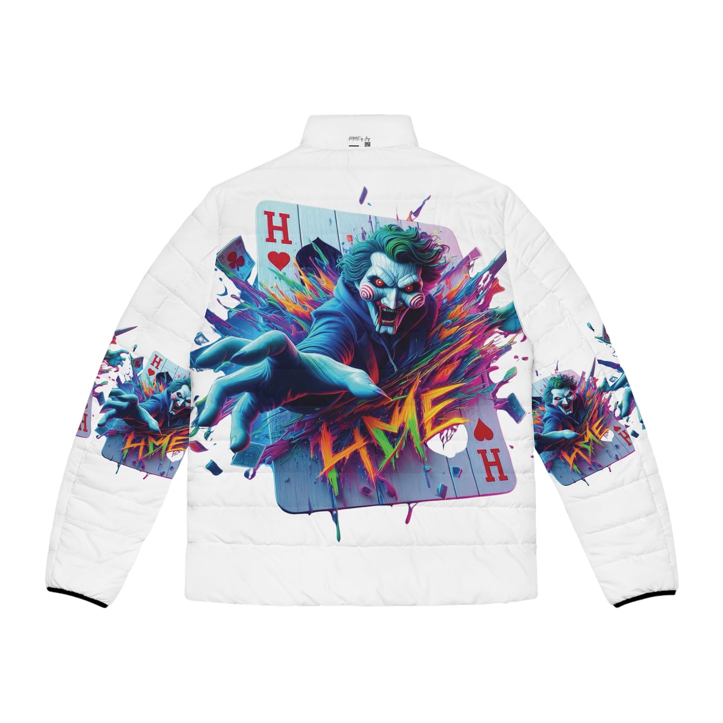 Puffer Jacket - White Special Edition Jigsaw for Horror & Pop Culture Enthusiasts