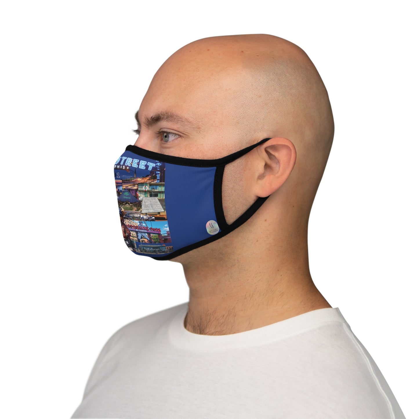 Rep Yo City Memphis Dark Blue Fitted 2 layer Polyester Face Mask