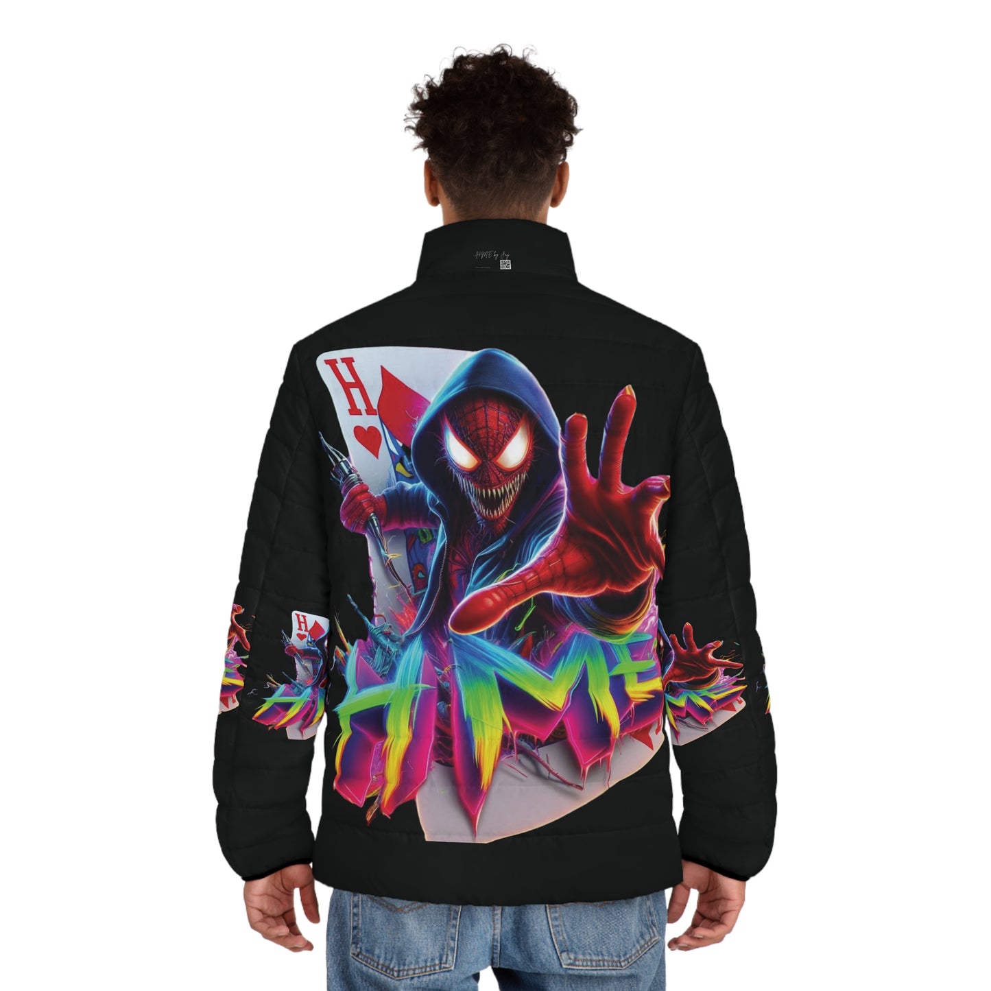 Puffer Jacket Spider-Man Evil vs Good Inspired Men's Outerwear by HME by Jay