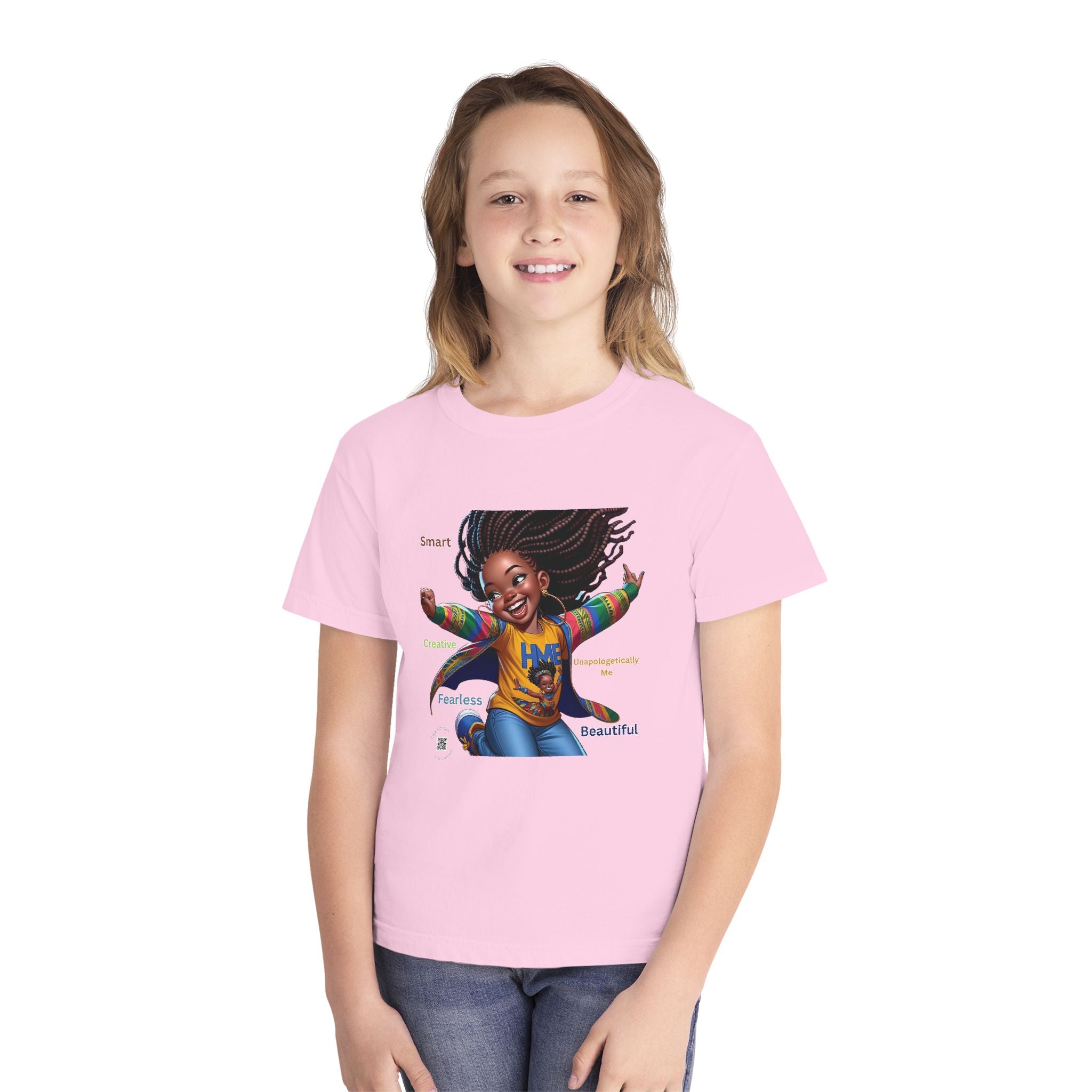 Empowerment Youth Tee (Ahnye's Melanin Collection) - Smart, Creative, Fearless, Beautiful, Gift for Kids, Inspirational Apparel, Back to School, Birthday, [...]