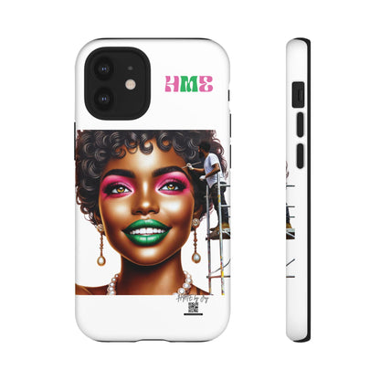 Phone Case - Ahnye's Melanin Collection Devine 9, AKA creation of beauty (White)