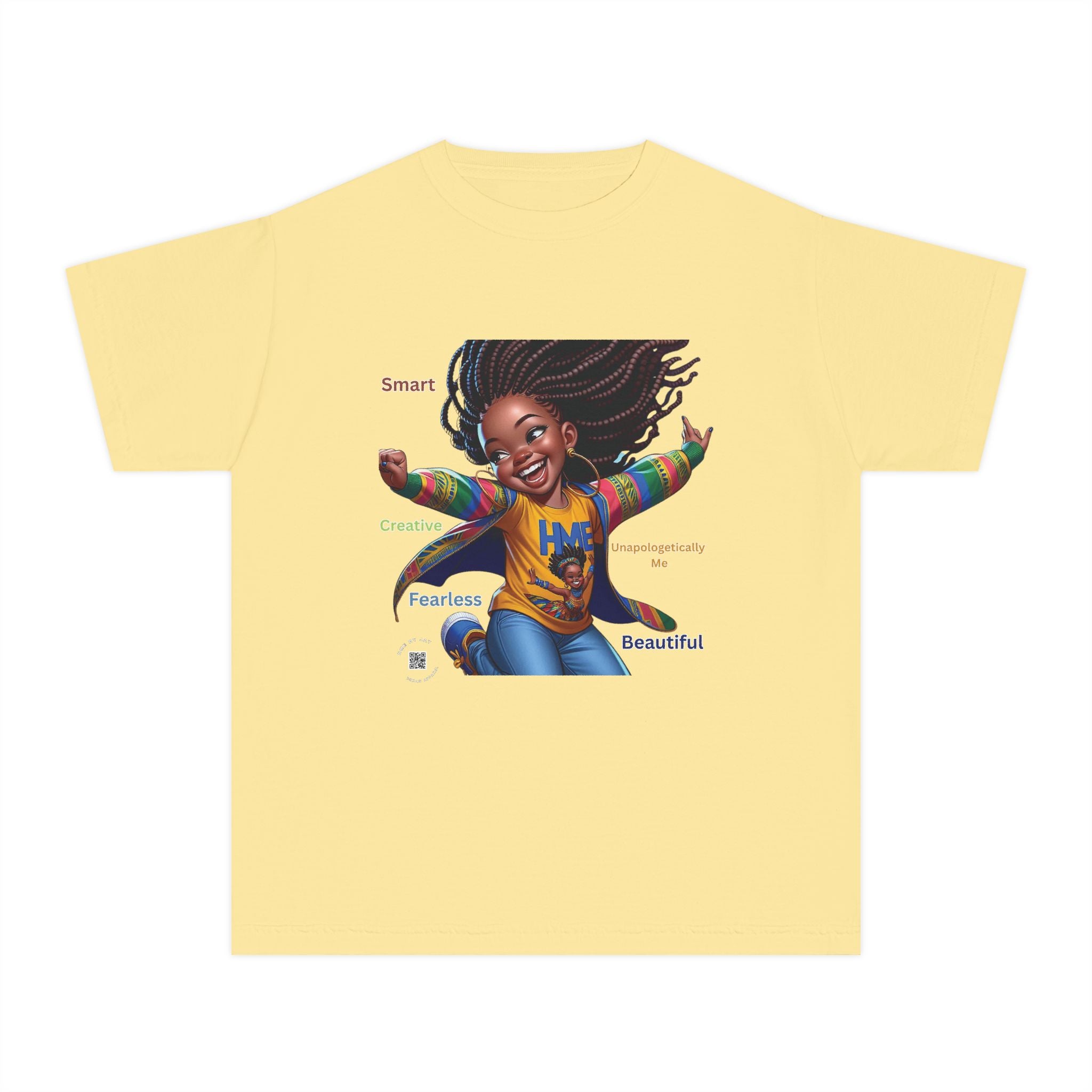 Empowerment Youth Tee (Ahnye's Melanin Collection) - Smart, Creative, Fearless, Beautiful, Gift for Kids, Inspirational Apparel, Back to School, Birthday, [...]