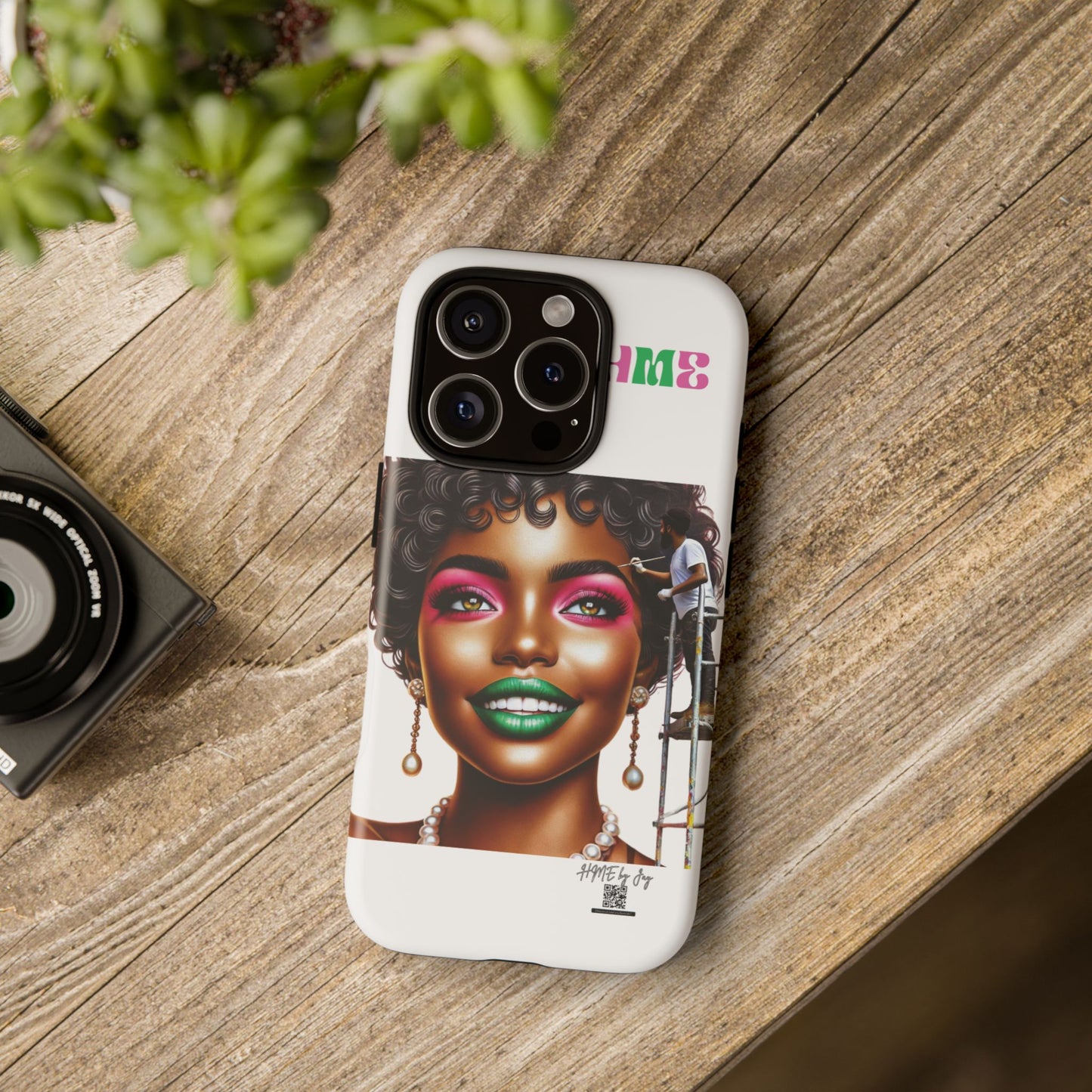 Phone Case - Ahnye's Melanin Collection Devine 9, AKA creation of beauty (White)