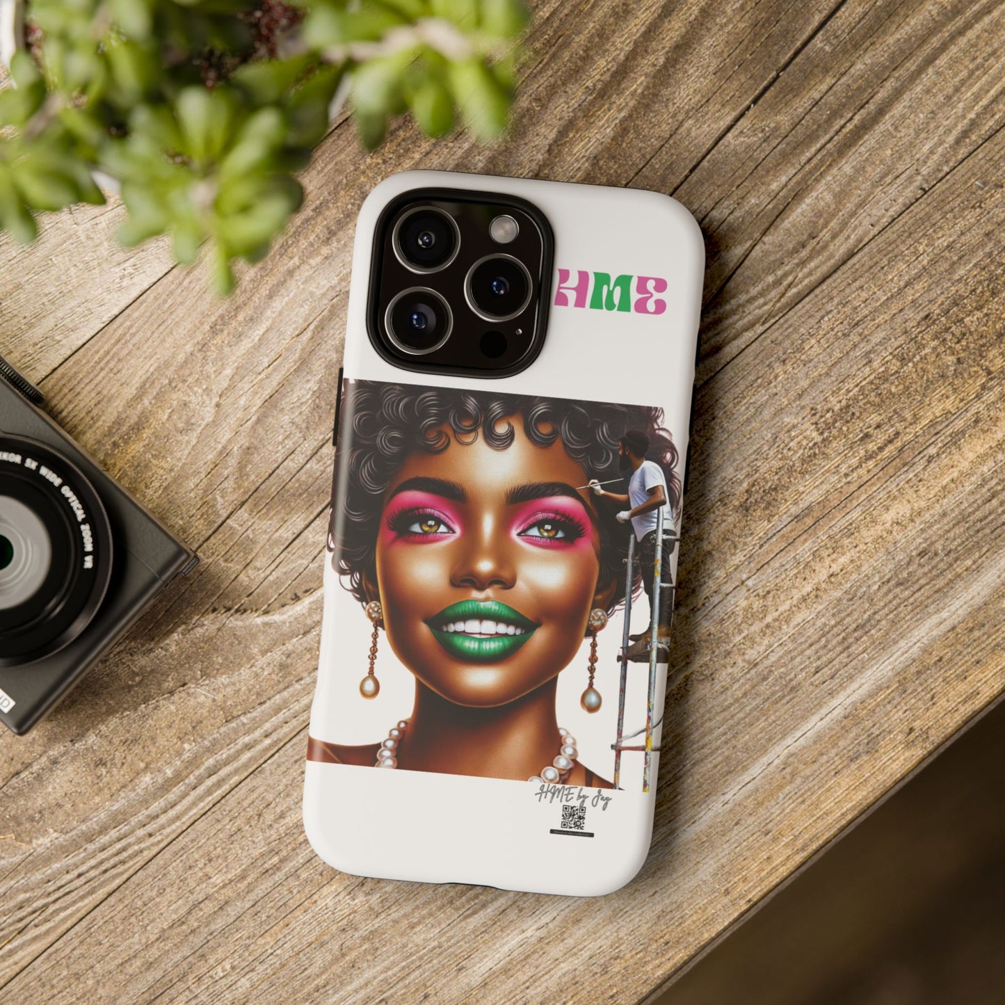 Phone Case - Ahnye's Melanin Collection Devine 9, AKA creation of beauty (White)