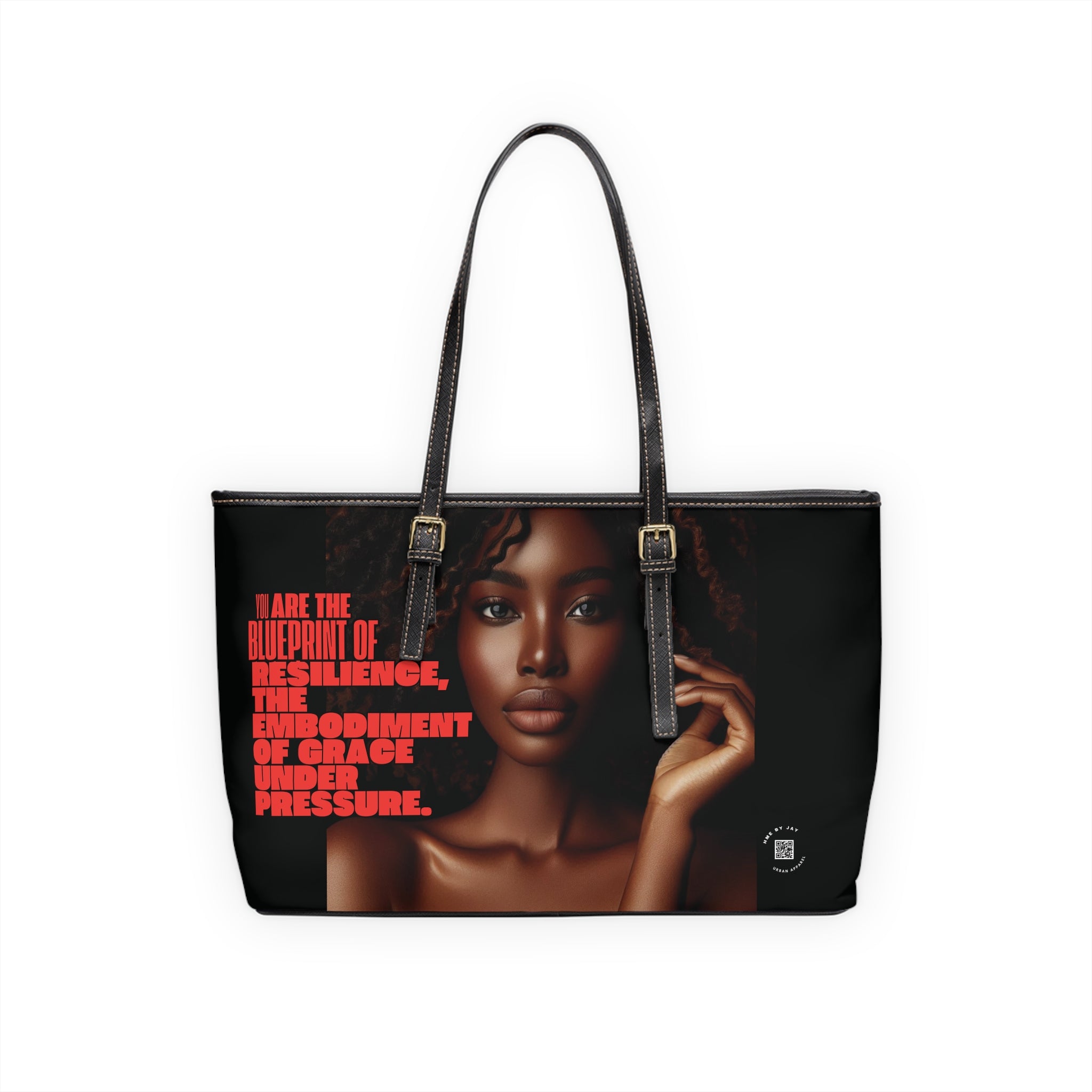 Shoulder Bag - Ahnye's Melanin Collection The Blueprint words of affirmation (Black)