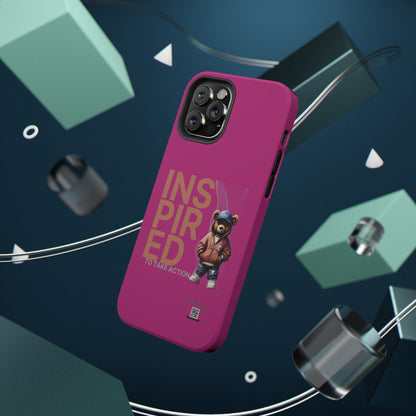 Phone Cases - HME Logo Bear, Inspired to take action Pink