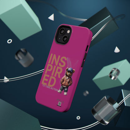 Phone Cases - HME Logo Bear, Inspired to take action Pink