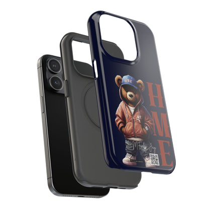 HME Bear Logo Collection Navy Blue Impact-Resistant Cases