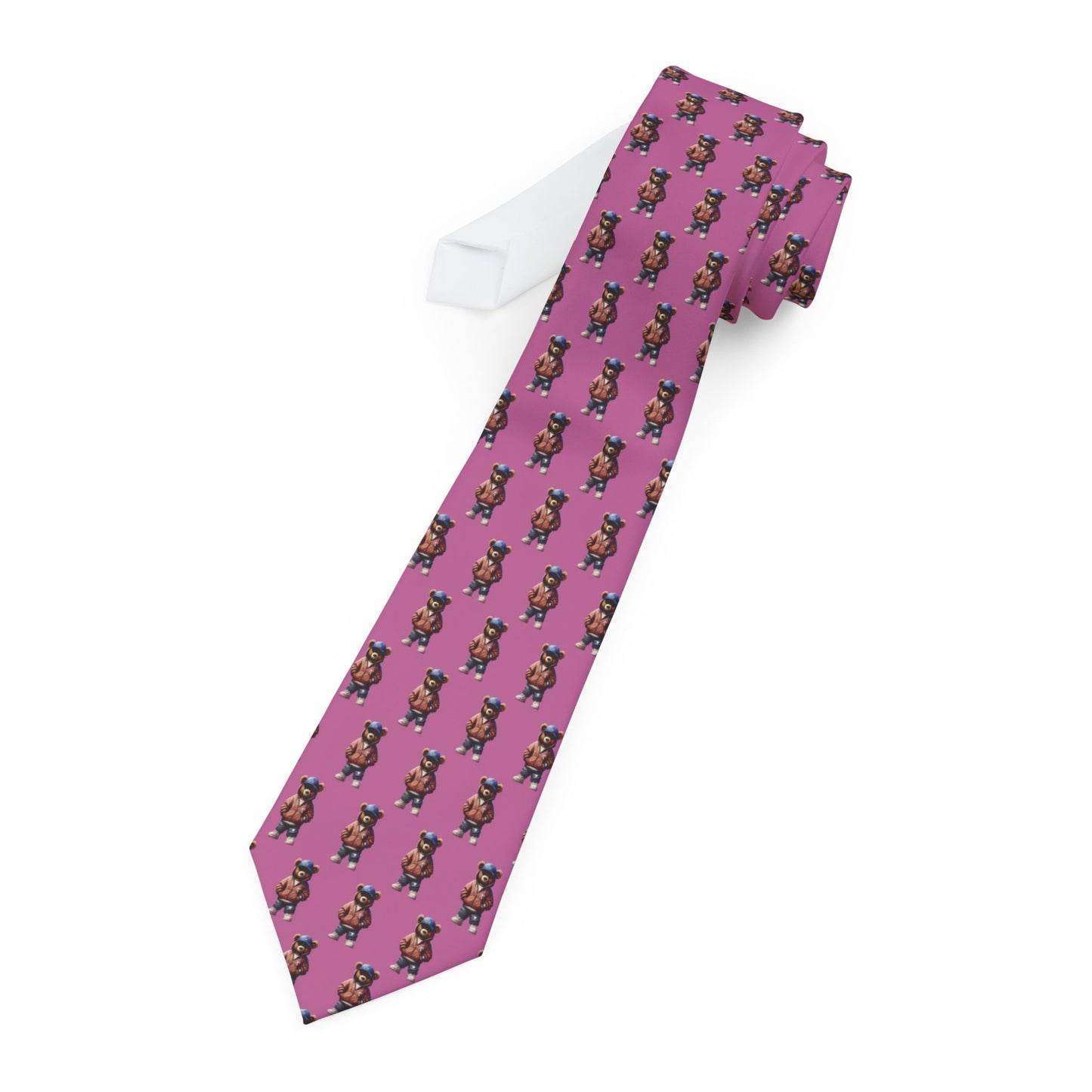 HME Bear Logo Light Pink Collection Necktie