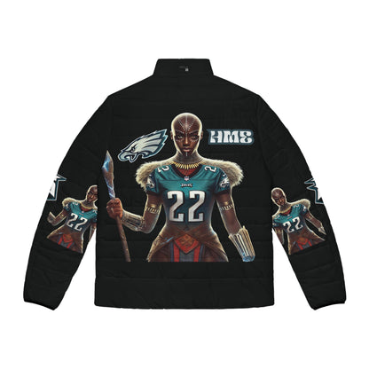 Puffer Jacket - Philadelphia Eagles Wakandan Woman Warrior Design