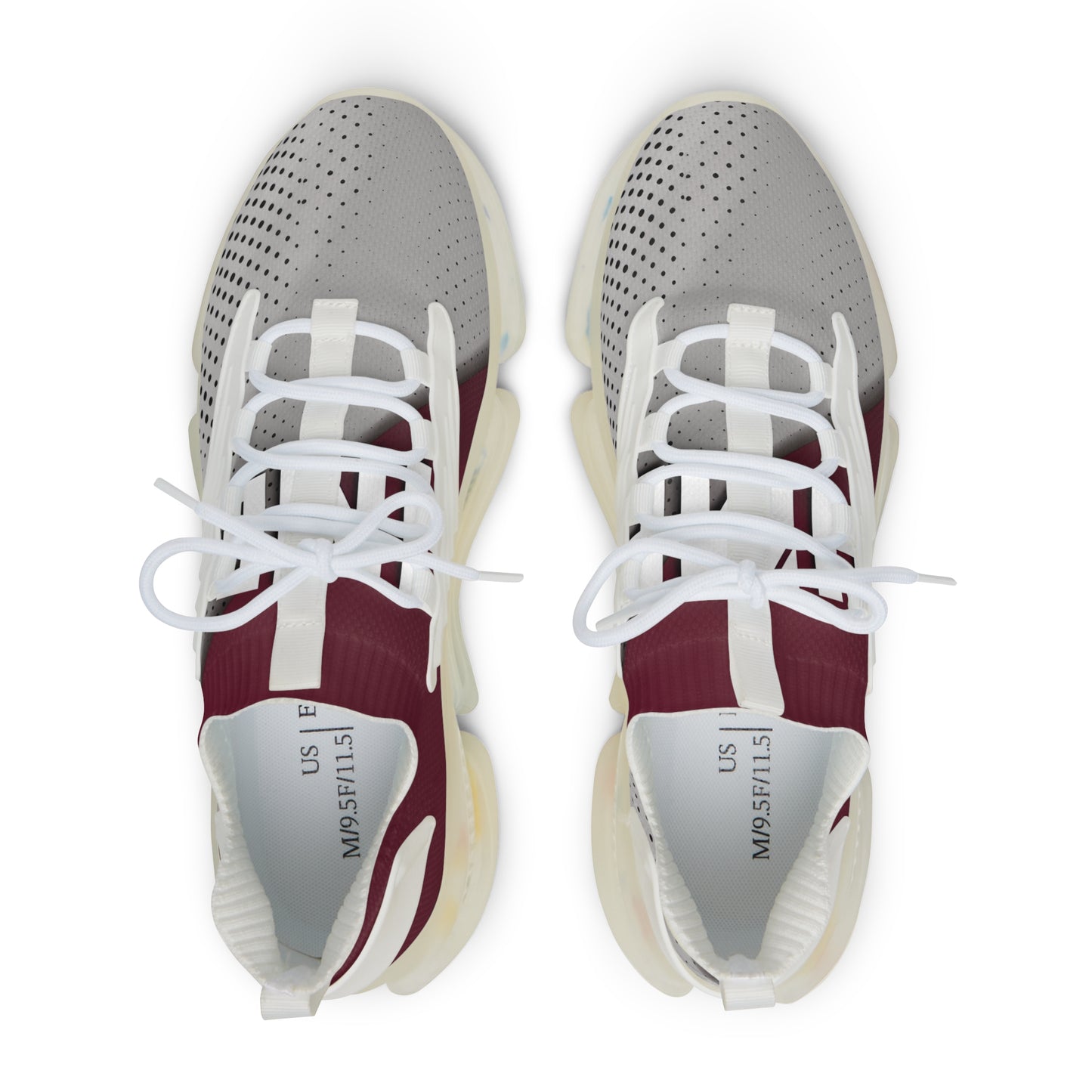 HME FlexComfort Maroon & Grey Men's Mesh Sneakers