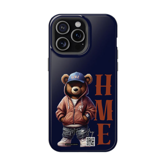 HME Bear Logo Collection Navy Blue Impact-Resistant Cases