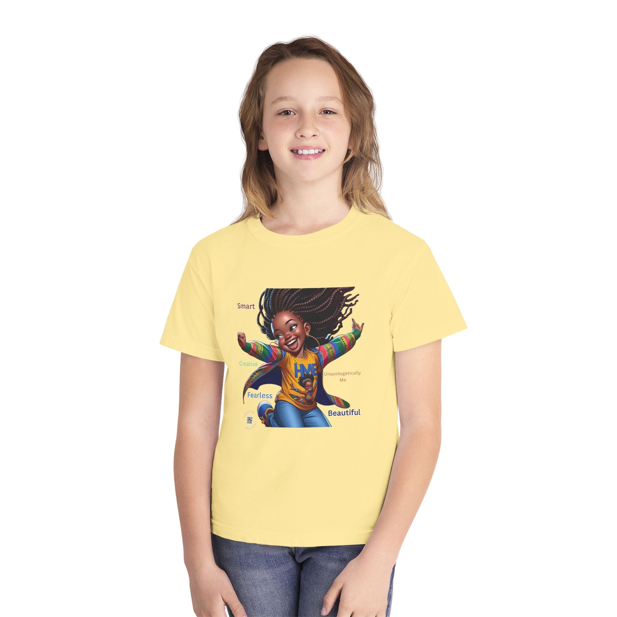 Empowerment Youth Tee (Ahnye's Melanin Collection) - Smart, Creative, Fearless, Beautiful, Gift for Kids, Inspirational Apparel, Back to School, Birthday, [...]