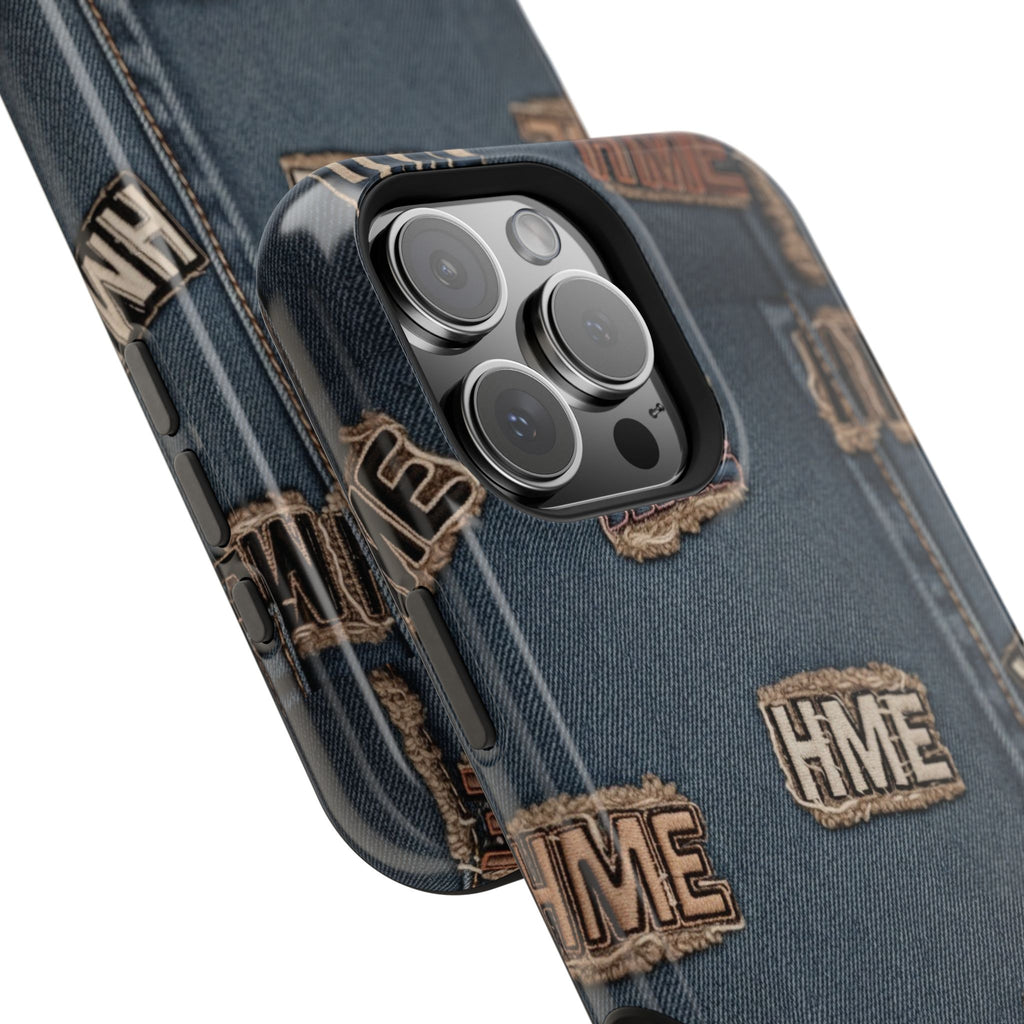 Phone Case Stressed Denim HME Patches Impact-Resistant