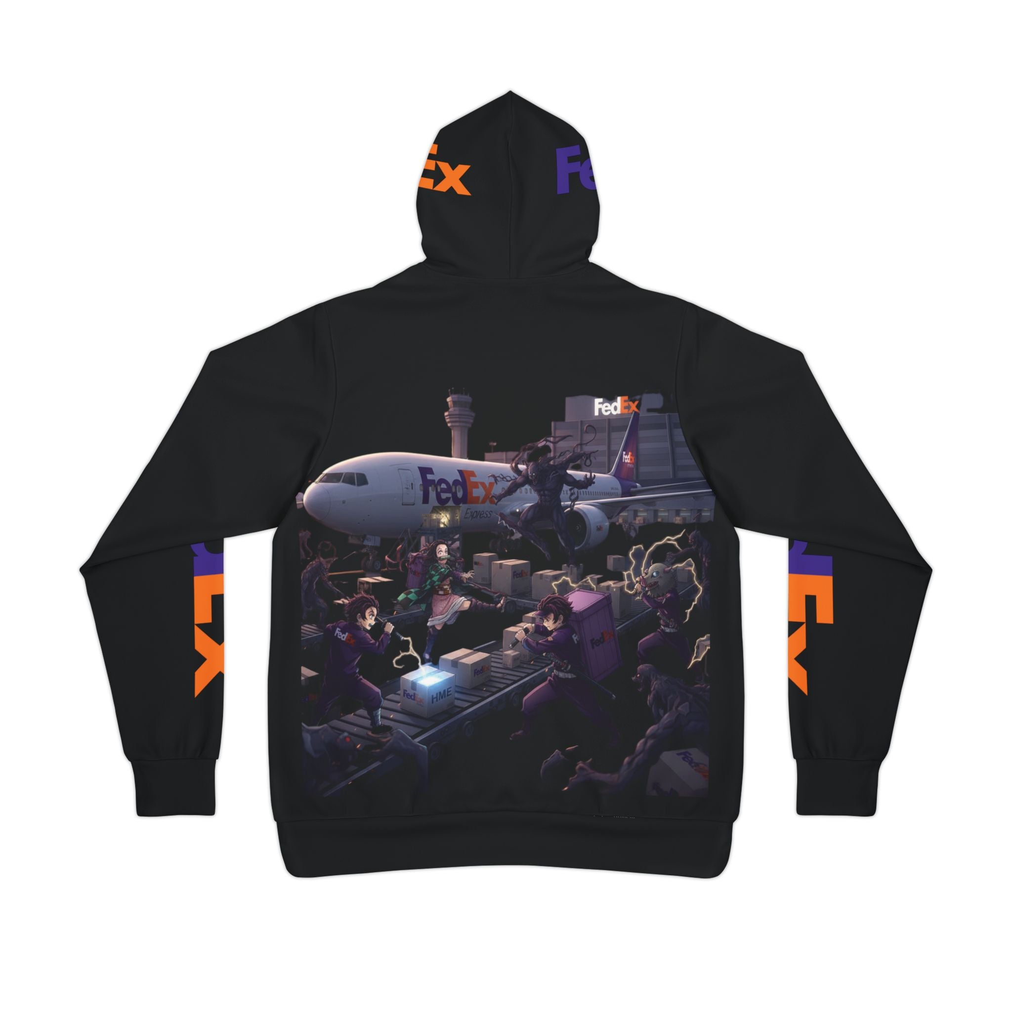 Anime Hoodie - Demon Slayer & FedEx Crossover Design