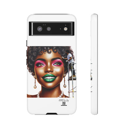 Phone Case - Ahnye's Melanin Collection Devine 9, AKA creation of beauty (White)