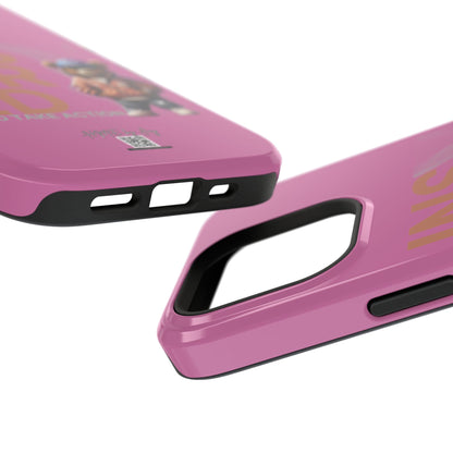 Phone Cases - HME Logo Bear, Inspired to take action light pink