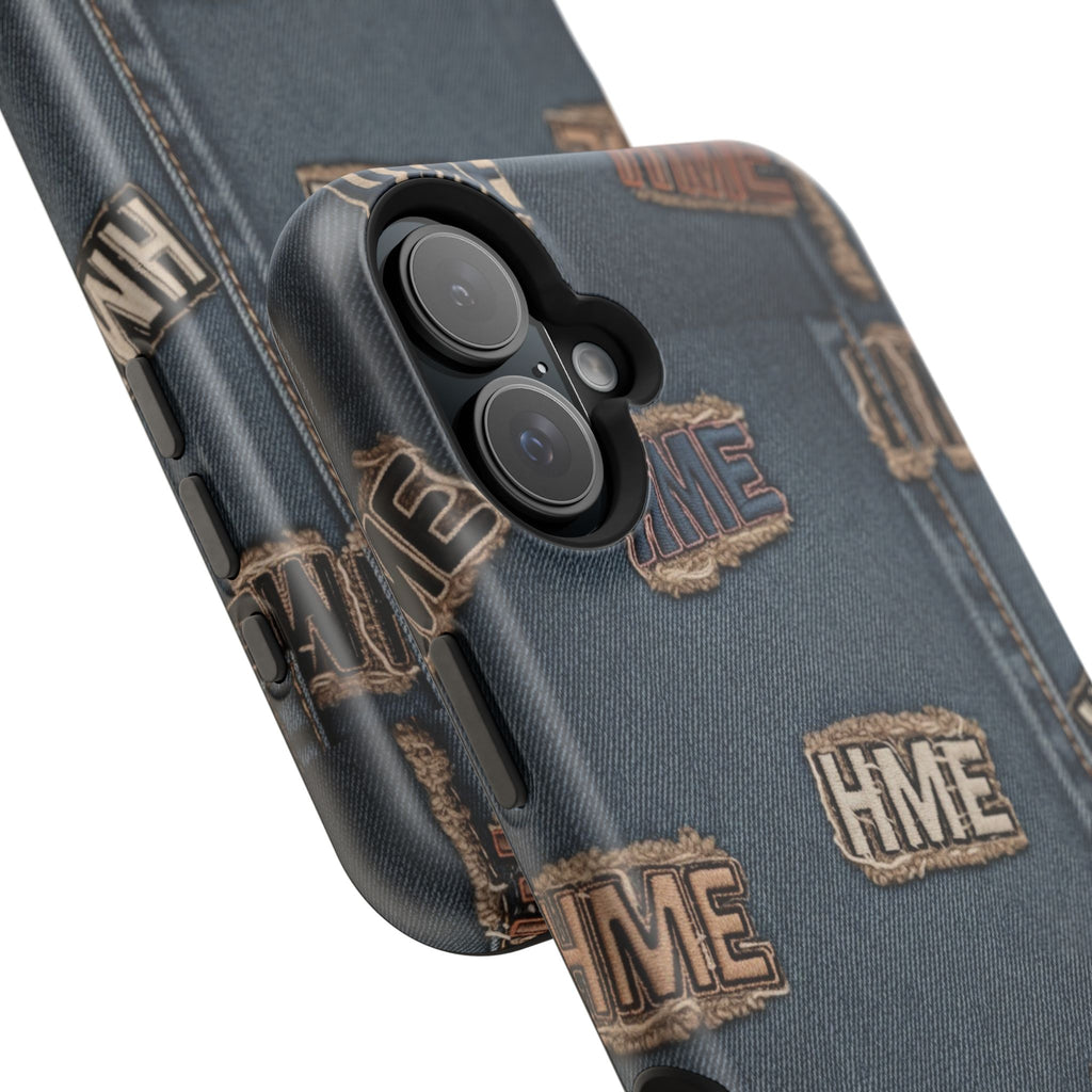Phone Case Stressed Denim HME Patches Impact-Resistant