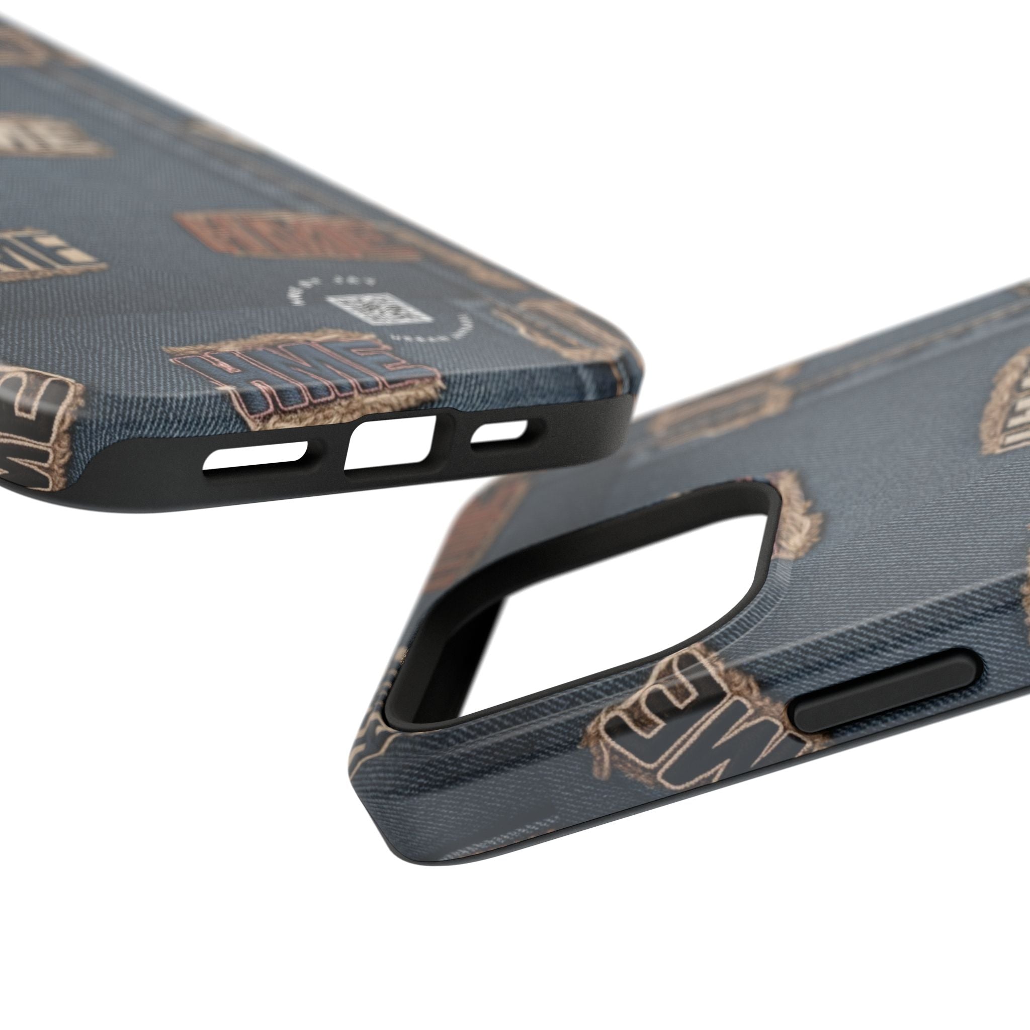 Phone Case Stressed Denim HME Patches Impact-Resistant