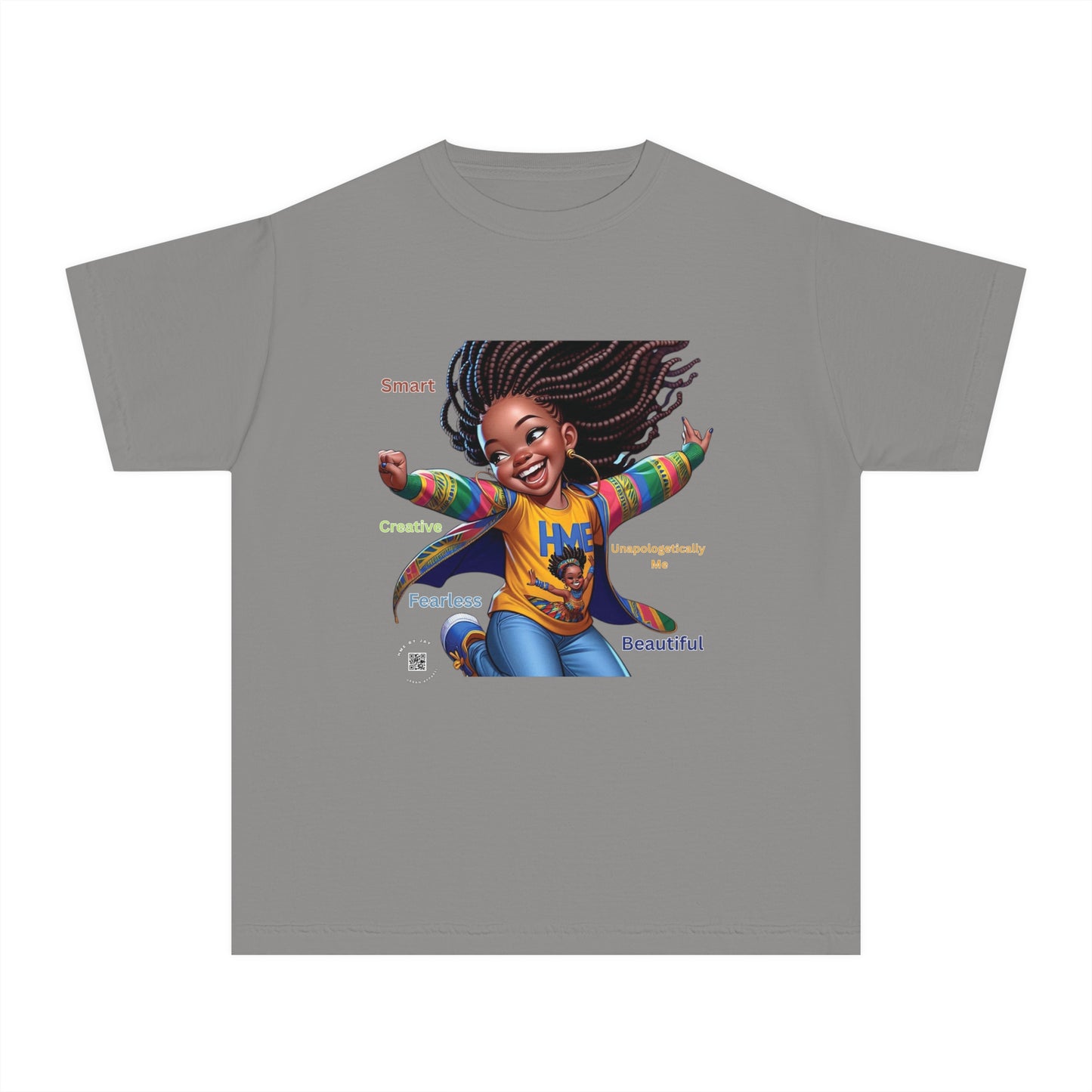 Empowerment Youth Tee (Ahnye's Melanin Collection) - Smart, Creative, Fearless, Beautiful, Gift for Kids, Inspirational Apparel, Back to School, Birthday, [...]