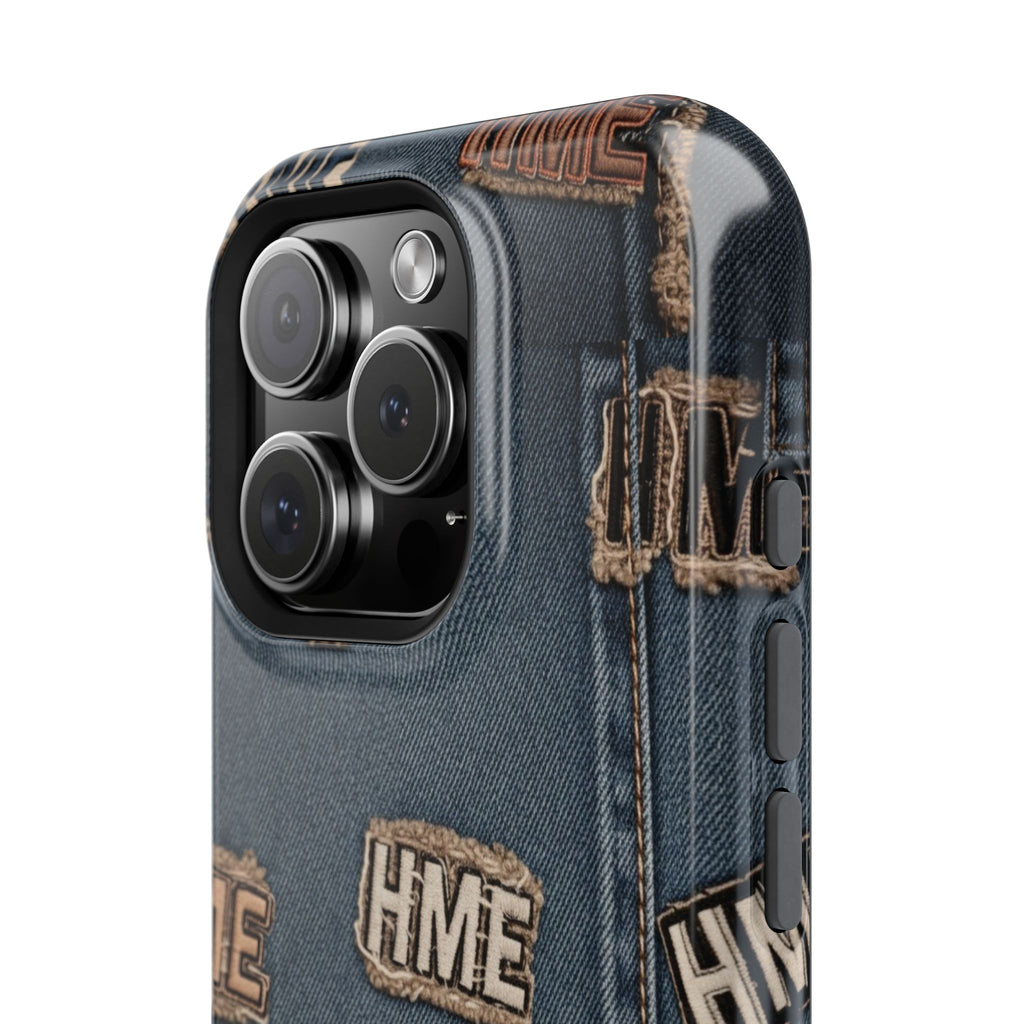 Phone Case Stressed Denim HME Patches Impact-Resistant