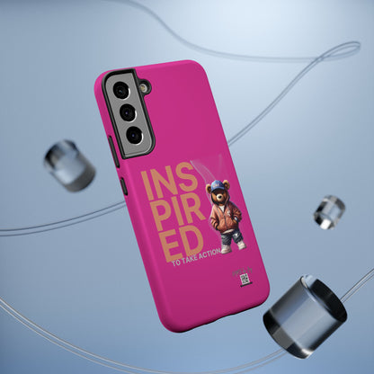 Phone Cases - HME Logo Bear, Inspired to take action Pink