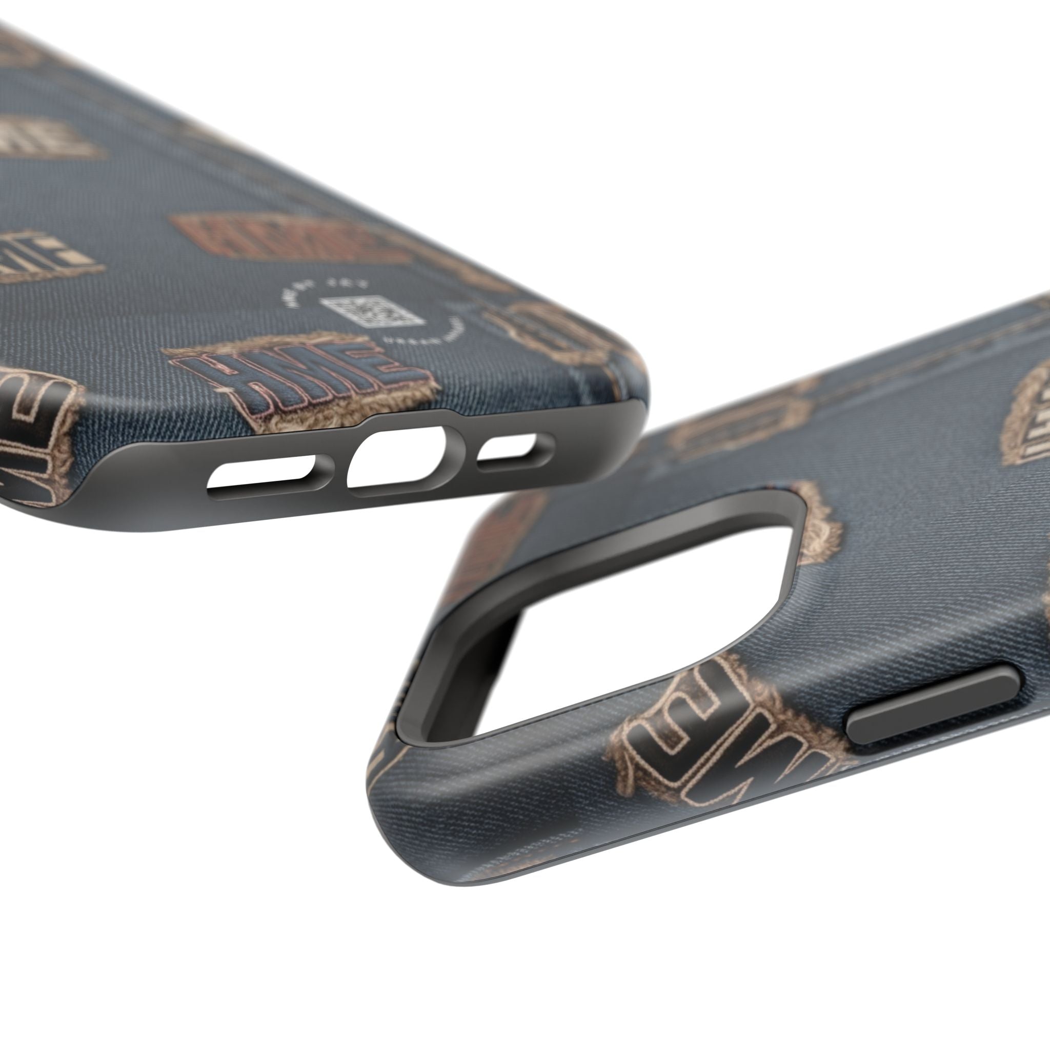 Phone Case Stressed Denim HME Patches Impact-Resistant