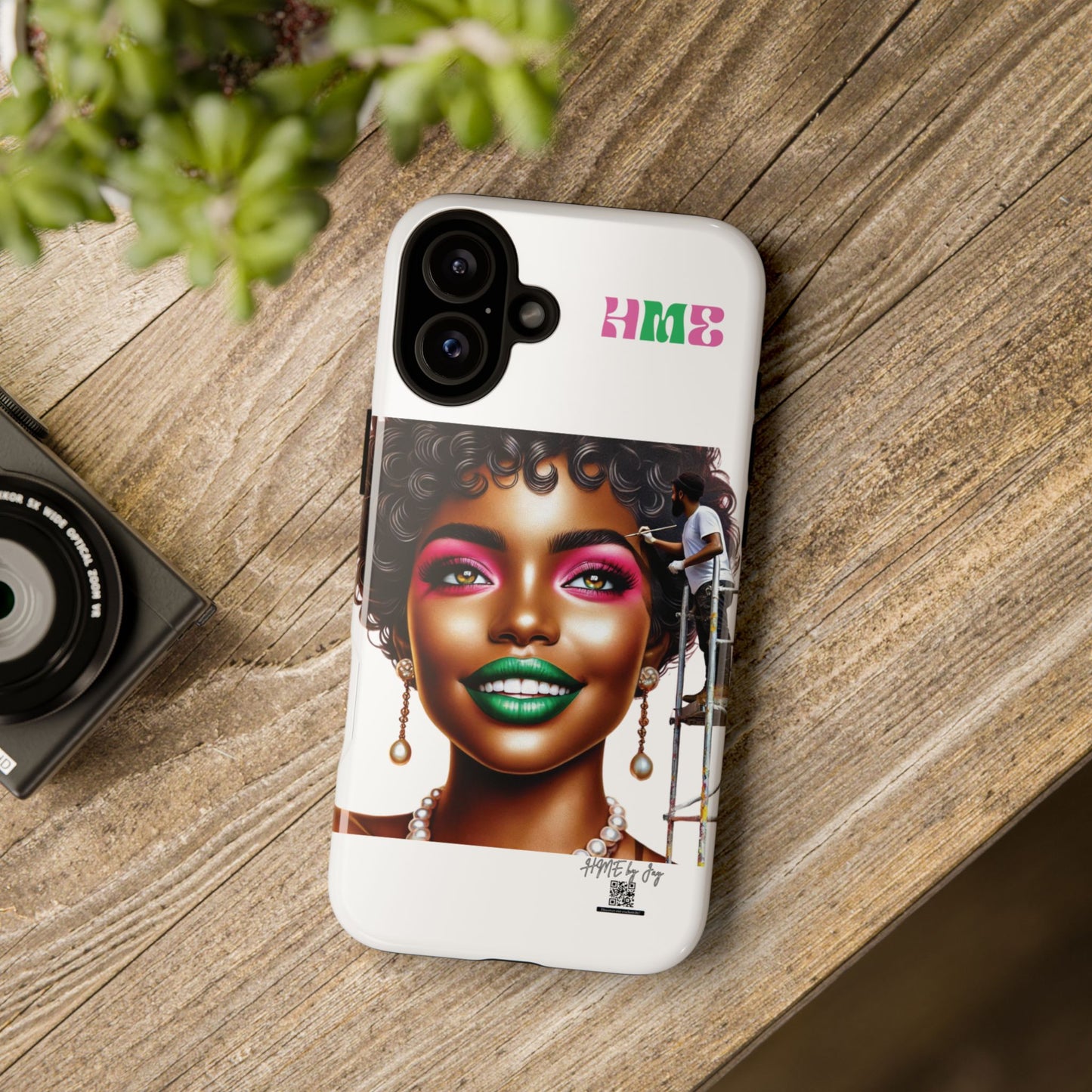 Phone Case - Ahnye's Melanin Collection Devine 9, AKA creation of beauty (White)