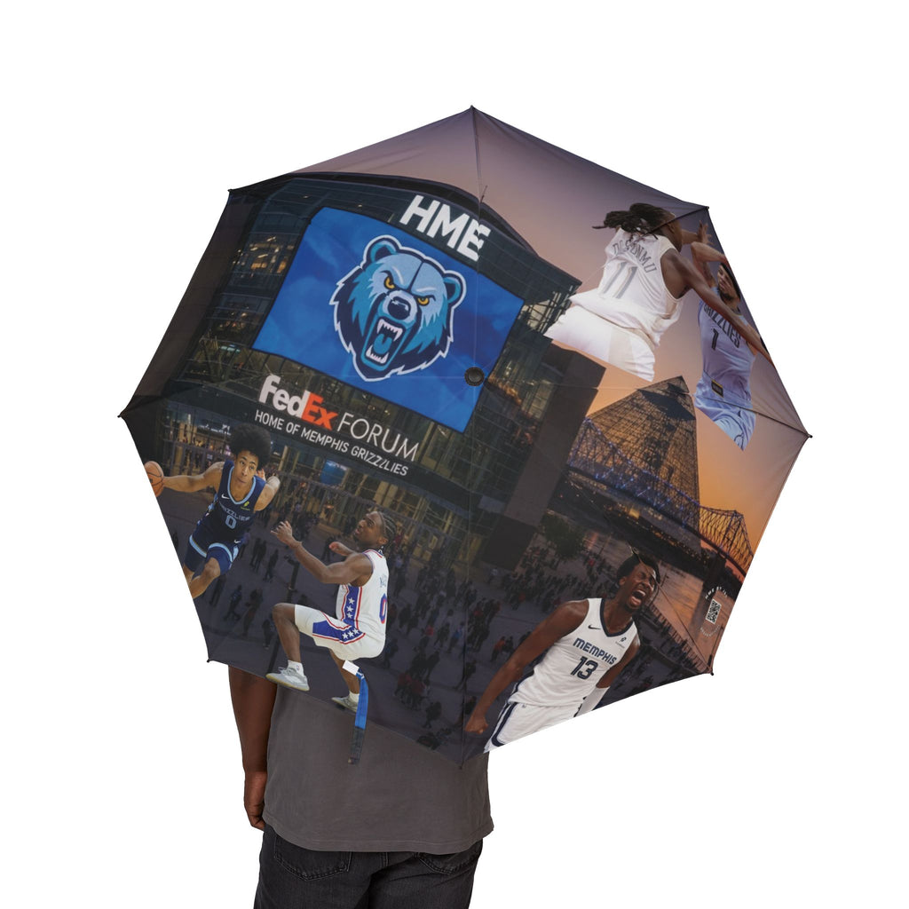 NBA Foldable Umbrella - Memphis Grizzlies feat Scotty Pippen Jr Jaren Jackson Jr & Jalen Wells