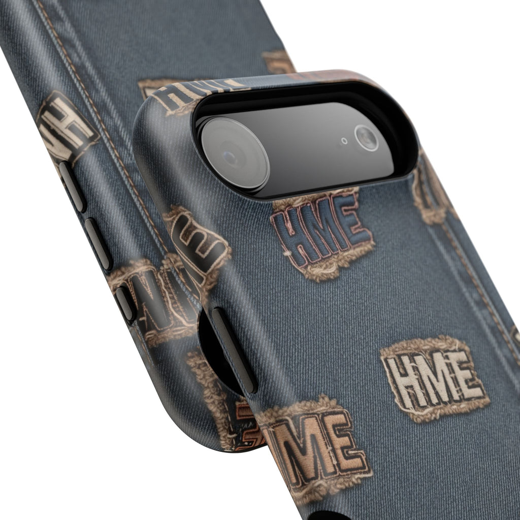 Phone Case Stressed Denim HME Patches Impact-Resistant
