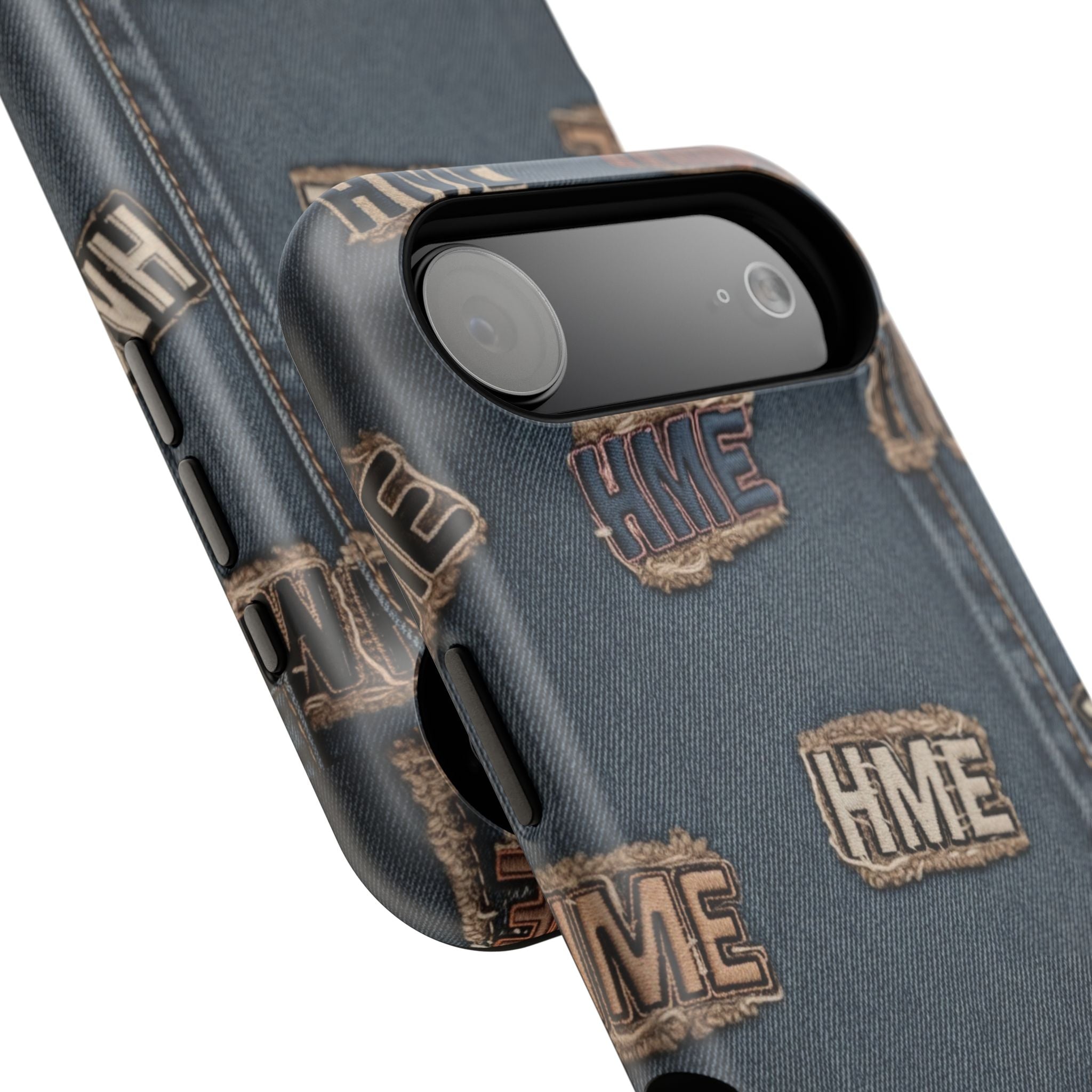 Phone Case Stressed Denim HME Patches Impact-Resistant