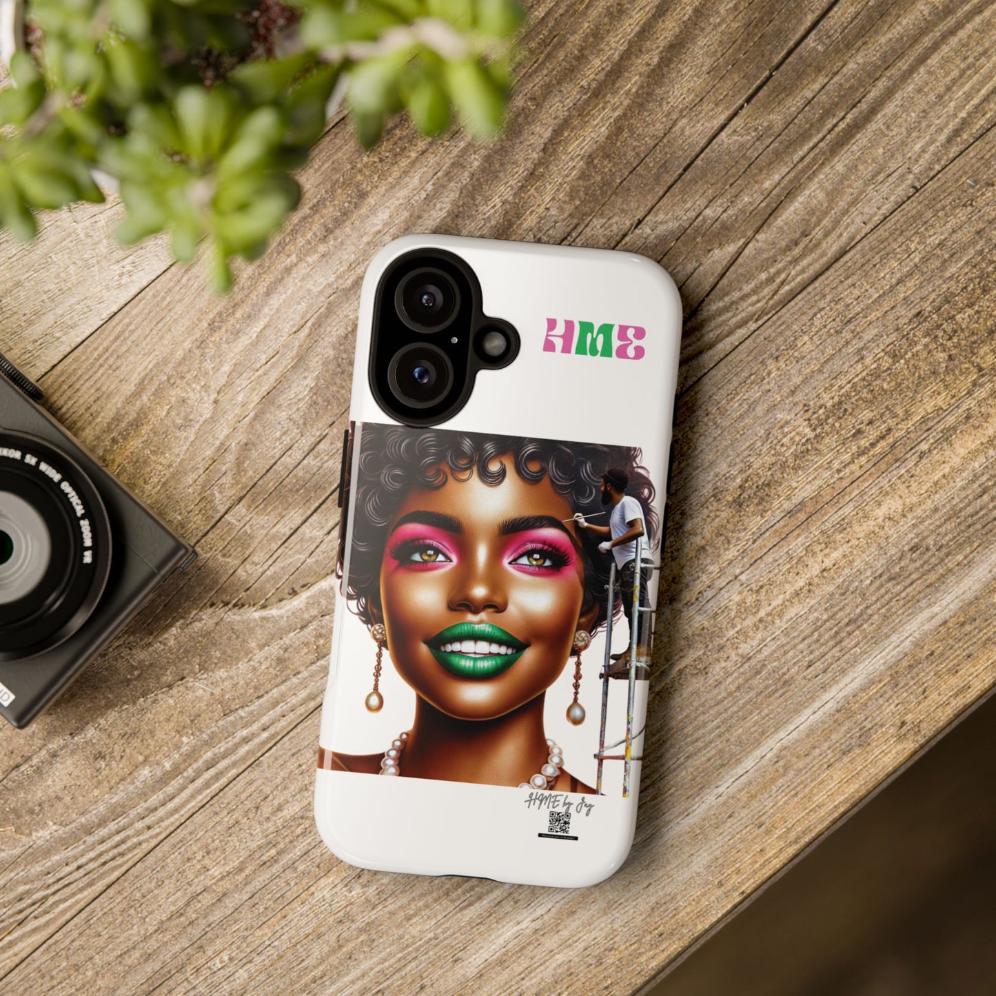 Phone Case - Ahnye's Melanin Collection Devine 9, AKA creation of beauty (White)