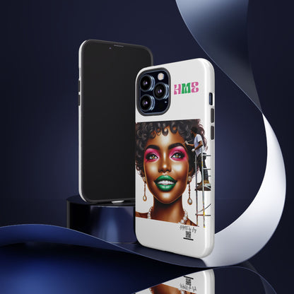 Phone Case - Ahnye's Melanin Collection Devine 9, AKA creation of beauty (White)