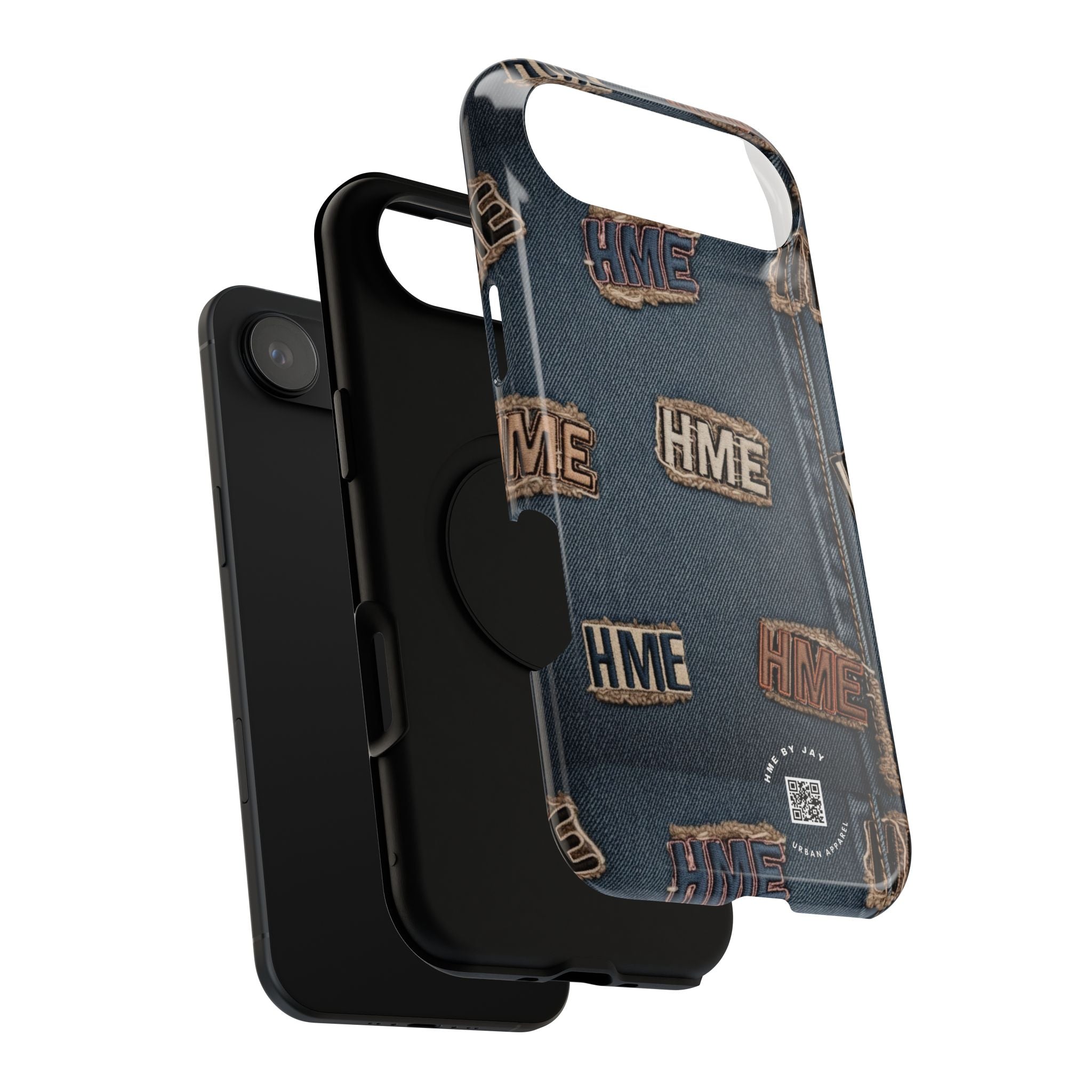 Phone Case Stressed Denim HME Patches Impact-Resistant