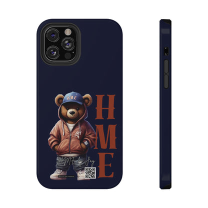 HME Bear Logo Collection Navy Blue Impact-Resistant Cases