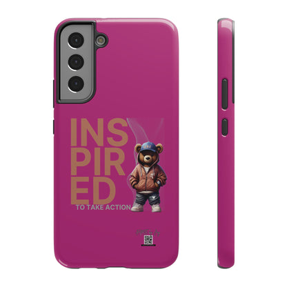 Phone Cases - HME Logo Bear, Inspired to take action Pink