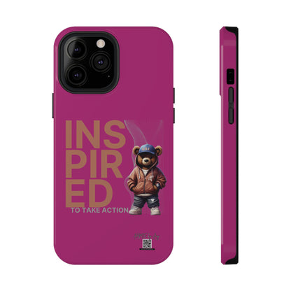 Phone Cases - HME Logo Bear, Inspired to take action Pink