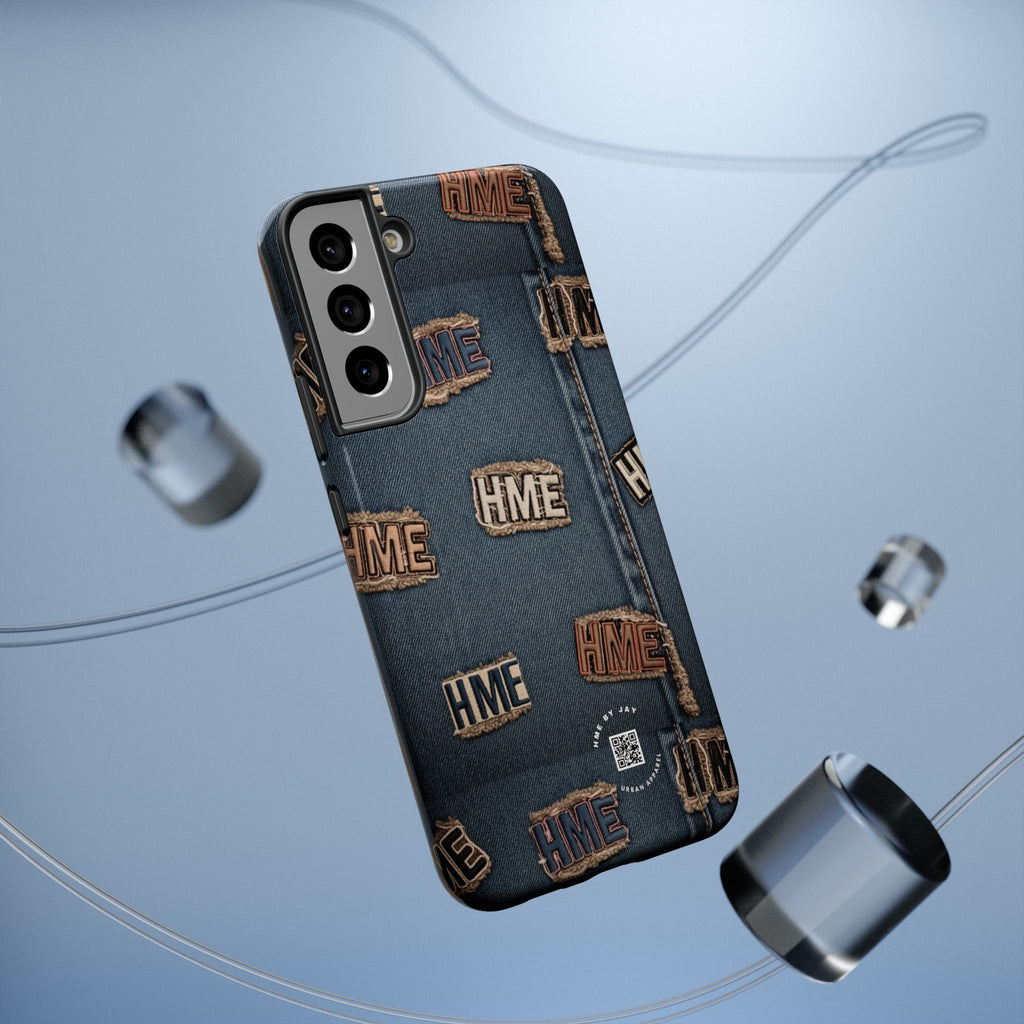 Phone Case Stressed Denim HME Patches Impact-Resistant