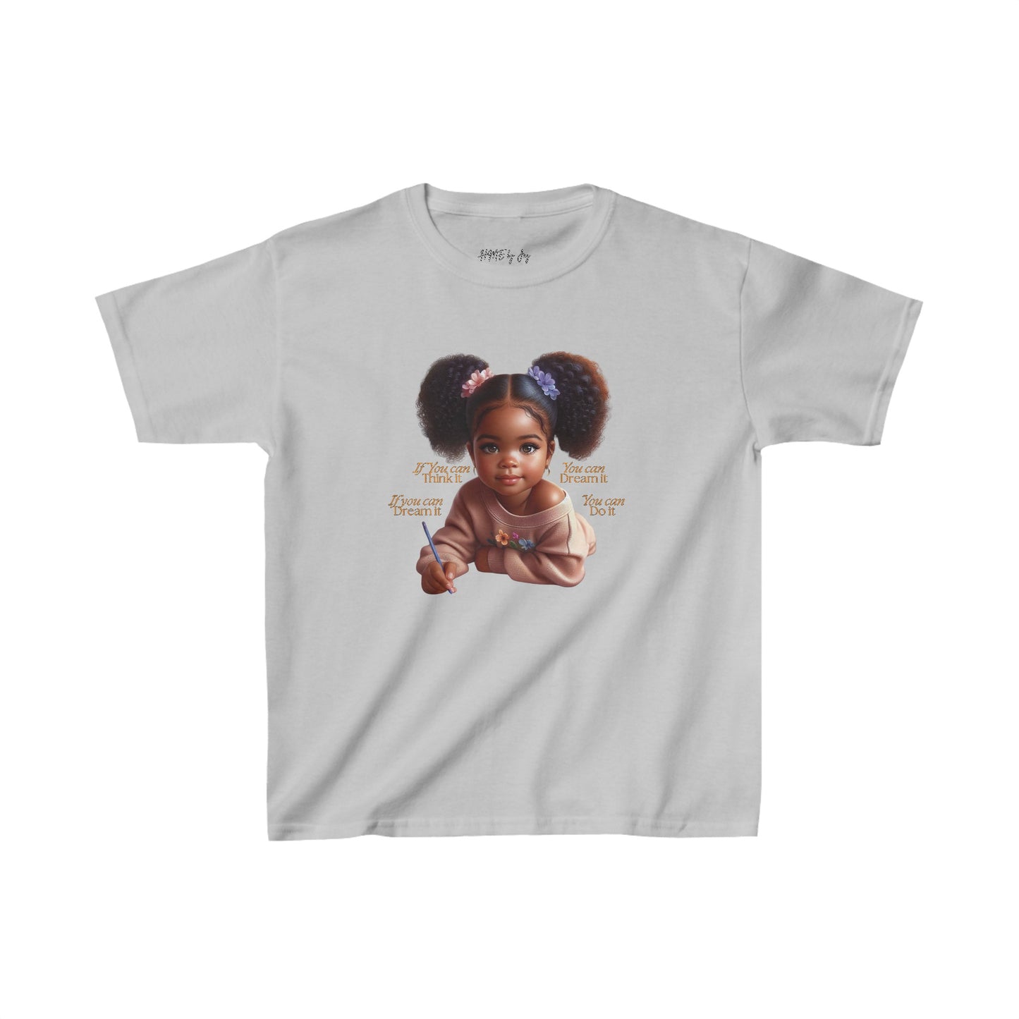 Ahnye’s Melanin Collection If you can think it Kids Heavy Cotton™ Tee