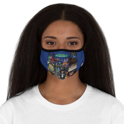 Rep Yo City (Philly) Blue Fitted 2 layer Polyester Face Mask