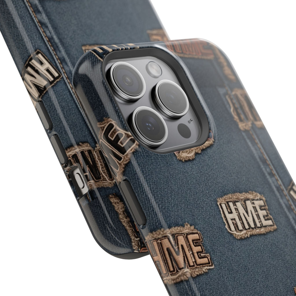 Phone Case Stressed Denim HME Patches Impact-Resistant