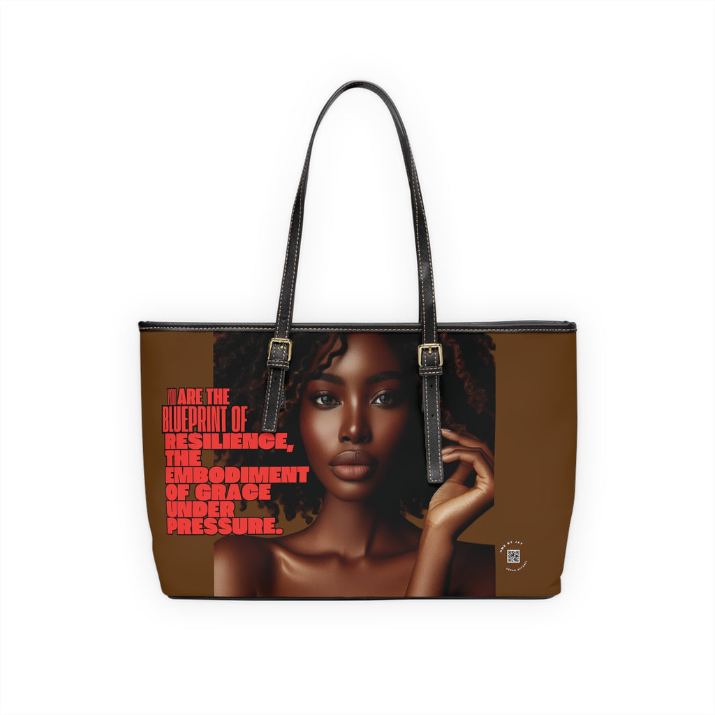 Shoulder Bag - Ahnye's Melanin Collection The Blueprint words of affirmation (Brown)