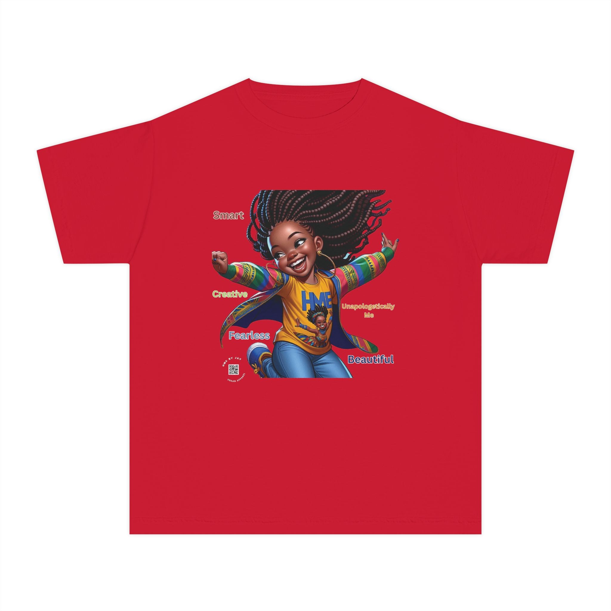 Empowerment Youth Tee (Ahnye's Melanin Collection) - Smart, Creative, Fearless, Beautiful, Gift for Kids, Inspirational Apparel, Back to School, Birthday, [...]