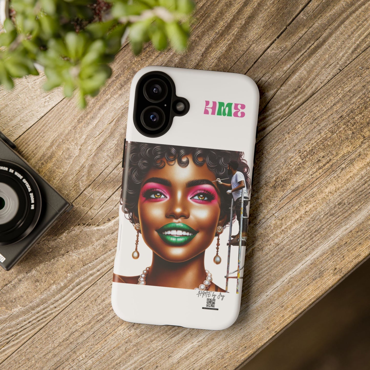 Phone Case - Ahnye's Melanin Collection Devine 9, AKA creation of beauty (White)