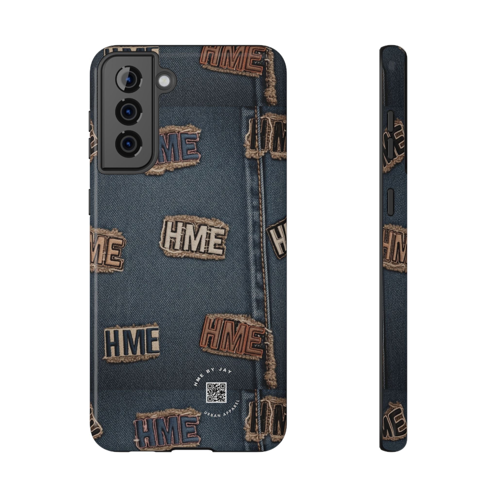Phone Case Stressed Denim HME Patches Impact-Resistant