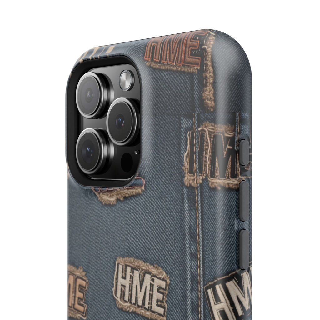 Phone Case Stressed Denim HME Patches Impact-Resistant