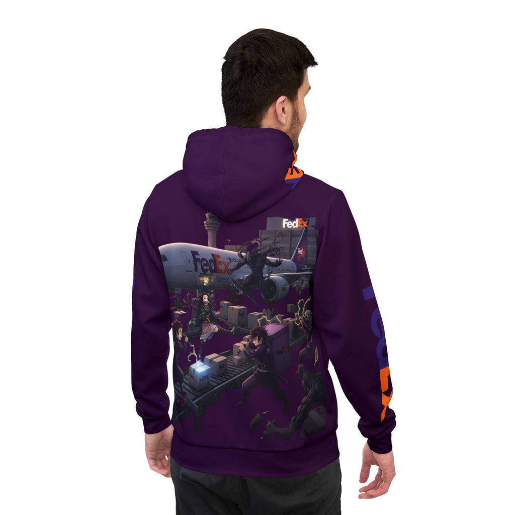 Anime Hoodie - Demon Slayer & FedEx Crossover Design
