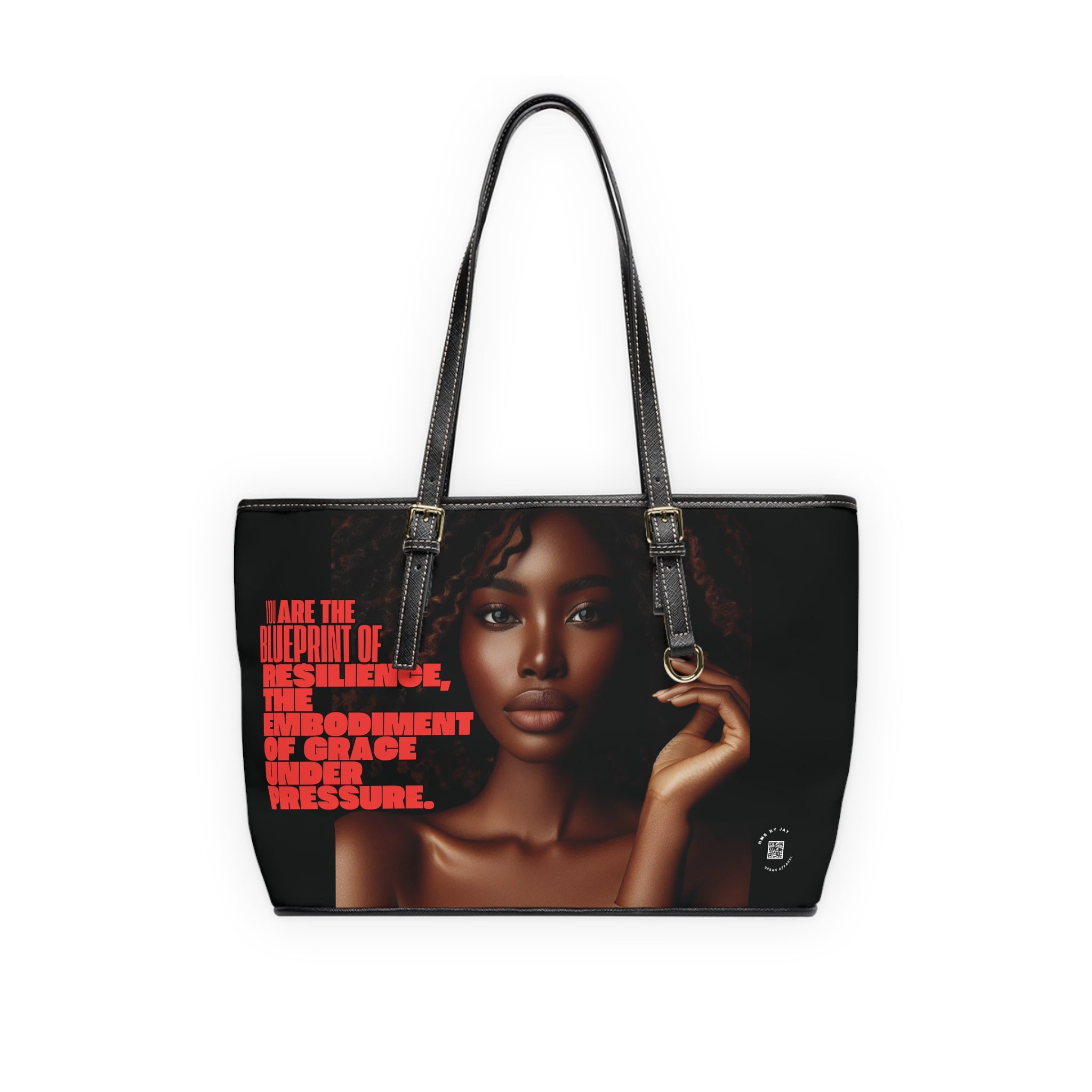 Shoulder Bag - Ahnye's Melanin Collection The Blueprint words of affirmation (Black)