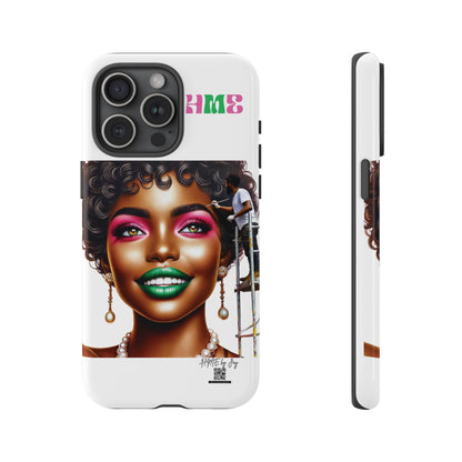 Phone Case - Ahnye's Melanin Collection Devine 9, AKA creation of beauty (White)