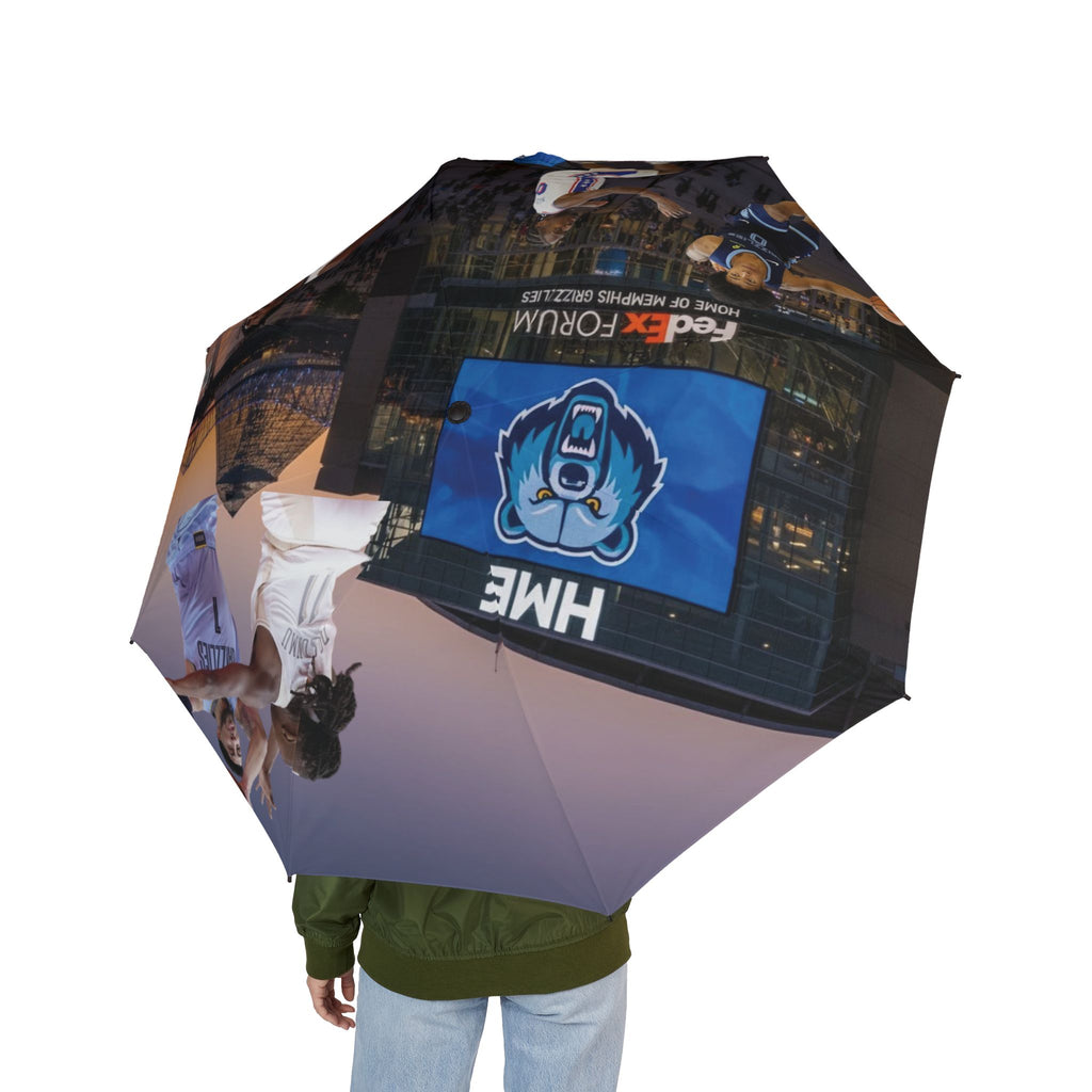NBA Foldable Umbrella - Memphis Grizzlies feat Scotty Pippen Jr Jaren Jackson Jr & Jalen Wells